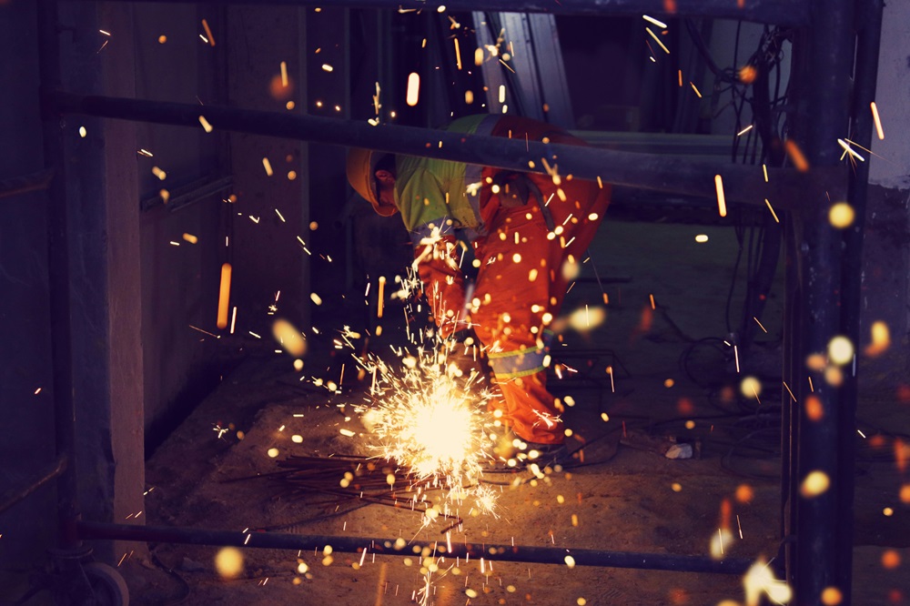 Équipe ROMA2S sur un chantier de métallurgie industrielle